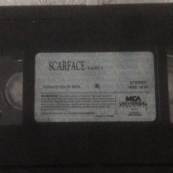 Vintage 1983 ALPACINO SCARFACE VHS#80047 Classic - Picture 9 of 10